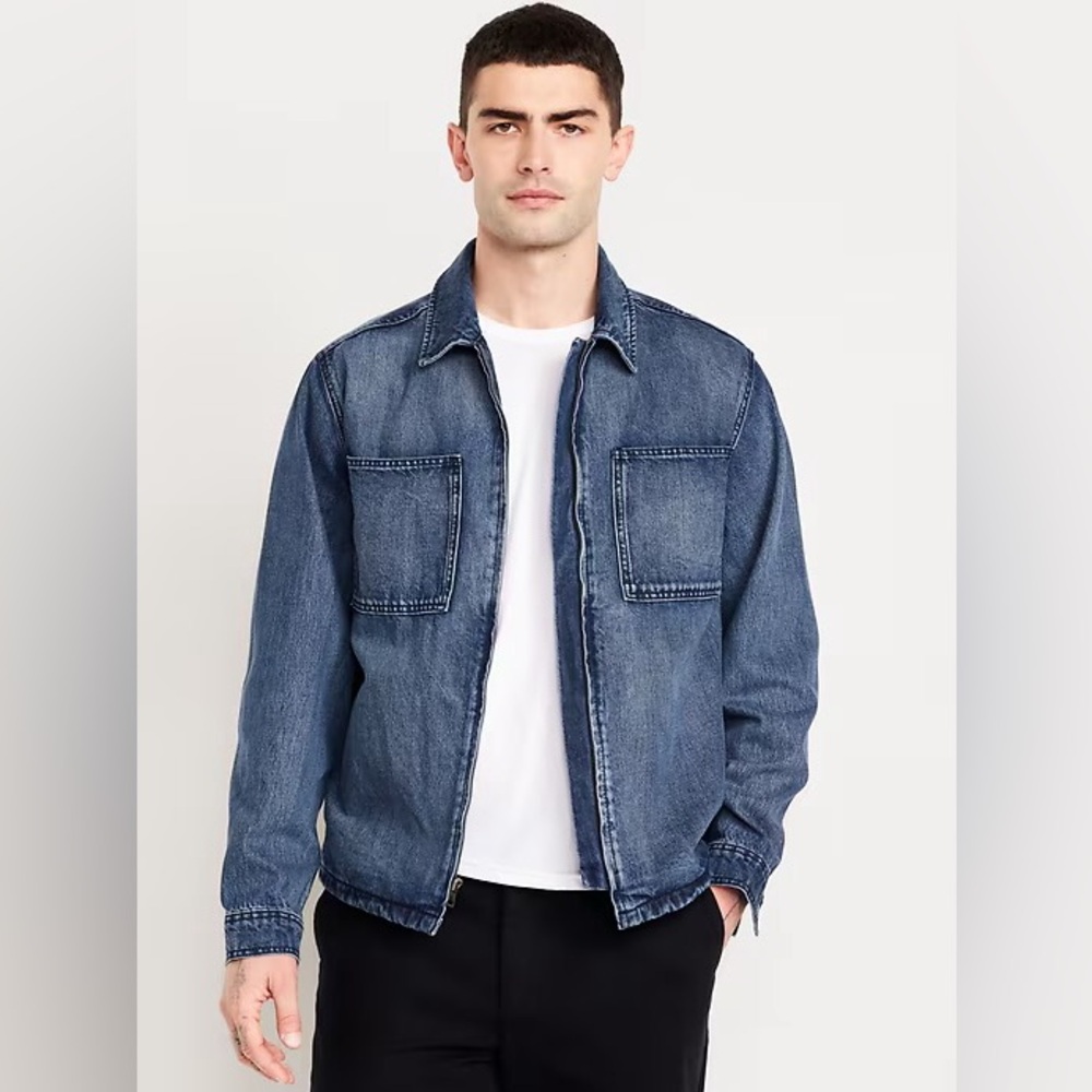 Old Navy Men’s Denim Workwear Chore Jean Jacket | Size: S | Color: Blue Denim